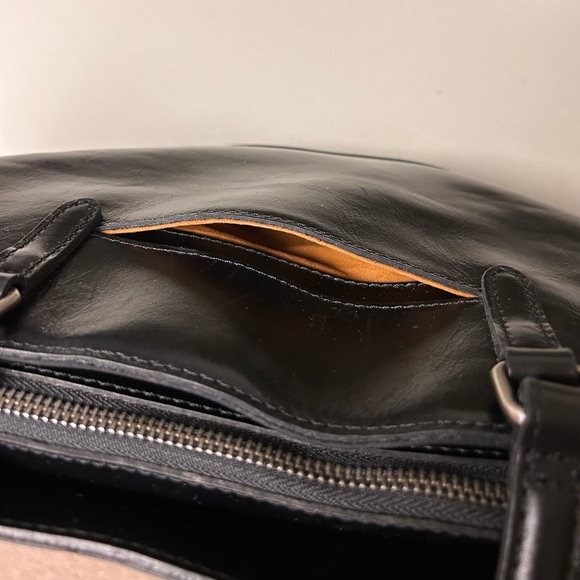 Patricia Nash Milana Black Leather Tote Shoulder Bag with Tassels - Picture 12 of 14